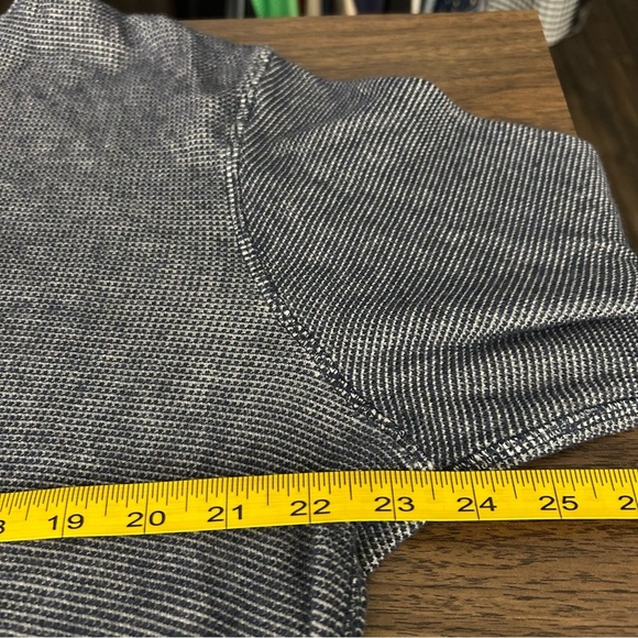 Lucky Brand Hoodie Mens L Gray Blue Henley Long Sleeve Hooded Pullover Sweater - Picture 7 of 9